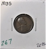 1913 S Lincoln Cent -Fine