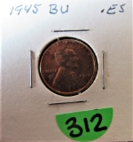 1945 BU Lincoln Cent