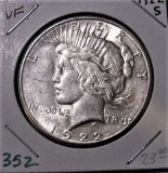 1922 S Peace Dollar VF