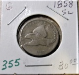 1858 SL Flying Eagle Cent -Good