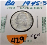 1945-S BU Nickel
