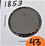 1853 Large Cent