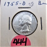 1955-D BU Washington Quarter