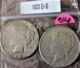 1923 D and S Peace Dollar