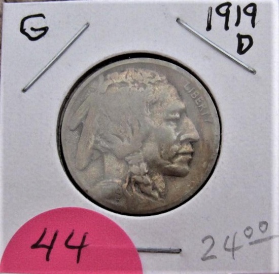 1919-D Buffalo Nickel - Good