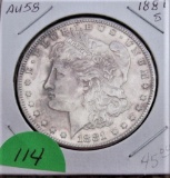 1881-S Morgan Dollar AU 58