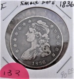 1836 Capped Bust Half - Sm. Date, Fine