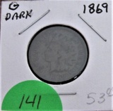 1869 Indian Head Cent - Good Dark
