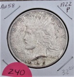 1922-P Peace Dollar AU58