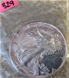 1987 Walking Liberty 2 oz silver coin