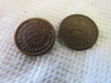 Boutwell Troy NY 1863 Token and Unon Army/Navy Coin