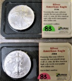 2006 and 2008 Silver American Eagles