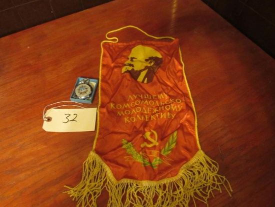 Russia Pennant and Pocket Watch