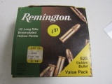 Box of Remington .22 LR Brass plated Hollow Points