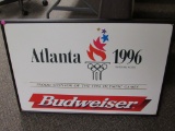 Atlanta 1996 Budweiser Framed Sign