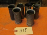 Lot of 6 Miniature Trench Art Vases