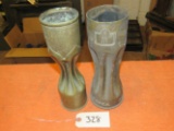 Trench Art Ornate Vases