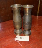 2 Arillery Shell Vases