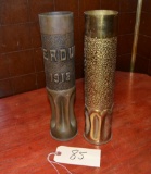 2 Ornate Artillery Shells