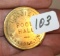 Antique 25 Cent Brass Token