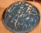 Antique Blue and White Swirl Enamel Bowl
