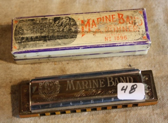 Antique Marine Band M. Hohner Harmonica