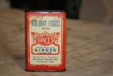 Antique Holiday Foods Ginger Spice Tins