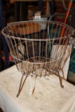 Antique Egg Basket on stand