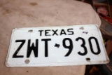 Vintage Texas License Plate