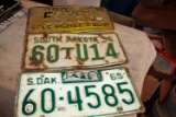 3 License Plates-IA, SD