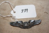 Sterling Silver Military Flying Wings pinback