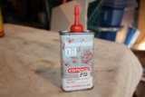 Vintage Conoco Household Oil Tin, 4 oz., full