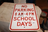 Vintage Orig. Metal School Days Sign