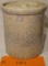 Covered Spongeware Stoneware Jar w/ Lid
