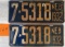 Pair 1932 Madison Co. NE License Plates