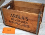 Arola's Beverages Wood Crate
