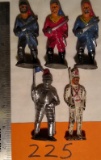 5 Metal Toy Figurines