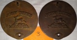 2 John Deere Cast Iron Planter Lids