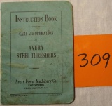 1929 Avery Thresher Instruction Book