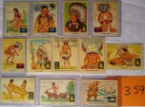 12 Fleer Indian Trading Cards
