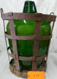 XL Glass Jar in Metal Basket