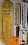 3 Thermometers & Lindsay Rain Gauge