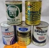(5) 1 qt Oil Cans