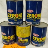 (5) 1 qt Dupont Zerone Antifreeze Cans