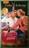 1950 2 Sided Coke Cardboard Sign