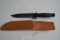 Black Hunting Knife w/ Sheath