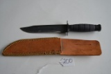 Black Hunting Knife w/ Sheath