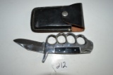 Knuckle Grip Knife w/Sheath