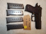 Sig Sauer P220 45 cal Semi Auto Pistol w/5 clips