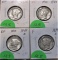 1938-P-XF, 1939 P-XF, D-XF, S-F Mercury Dime